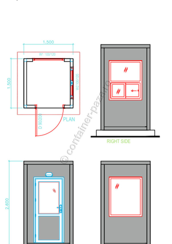 schita cabina de paza vts tip 4